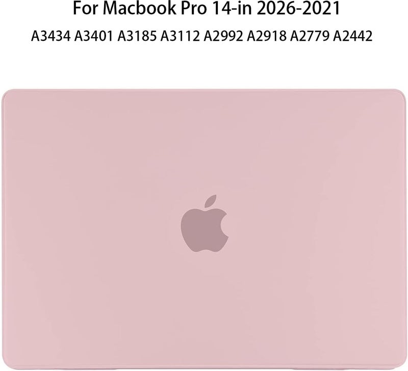 Eoocoo Case Compatible with MacBook Pro 14 inch 2026-2021 M5-M1 Pro/Max Chip, Hard Shell Cases with Keyboard Cover, Screen Protector - Matte Pink - Image 5